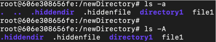 Viewing hidden files in Linux using ls -a command